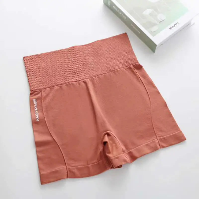 Pantalones cortos de yoga de cintura alta y secado rápido para mujer