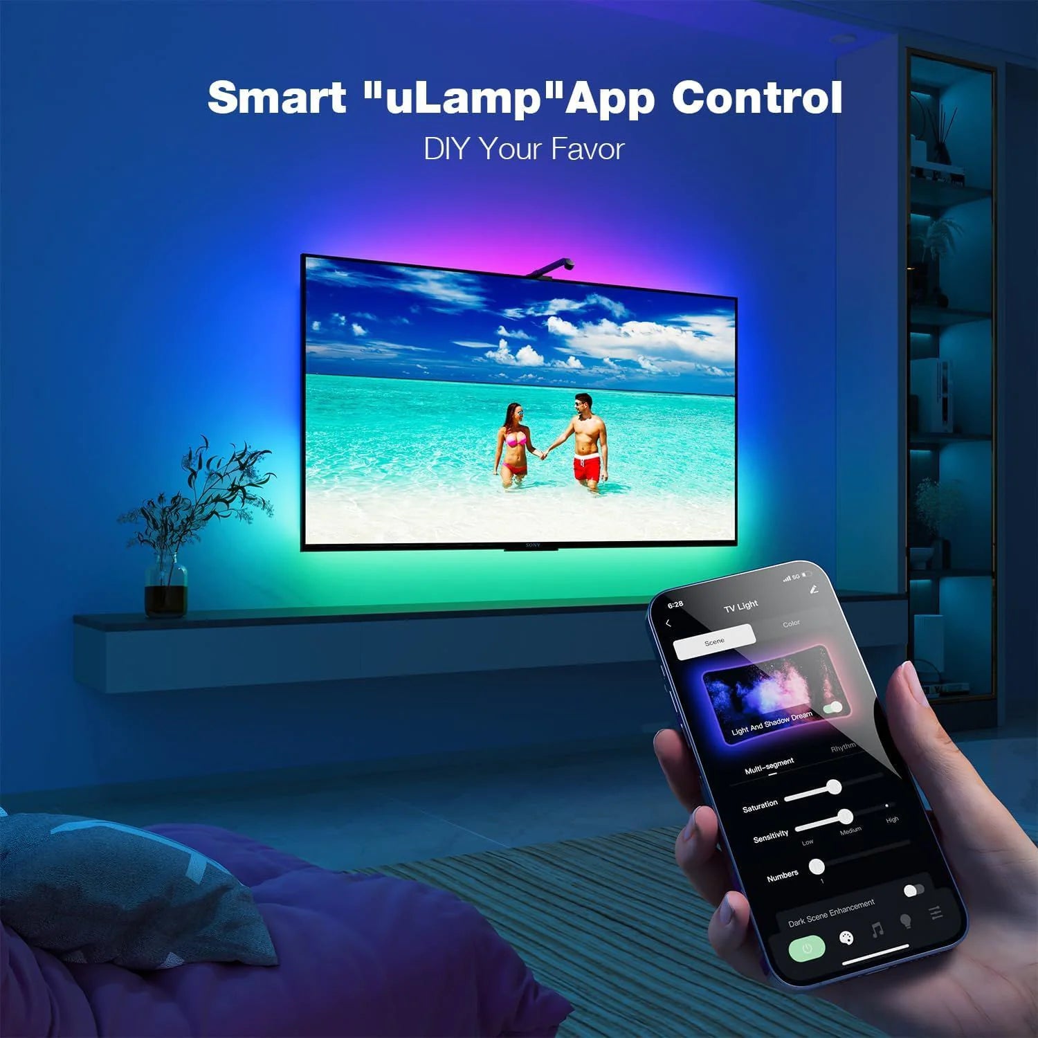 Kit de retroiluminación para TV inmersiva