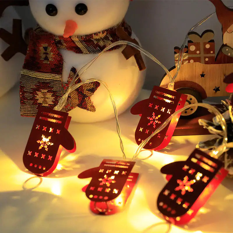 Guirnalda de luces LED navideñas con Papá Noel, alce, muñeco de nieve, adorno navideño, guirnalda de luces, decoraciones navideñas, regalo de Navidad para Año Nuevo